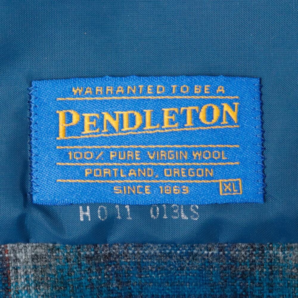 Vintage Pendleton Outdoorsman Blue Wool Button Up Size XL - Picture 3 of 7